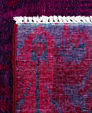 Overdyed Hand-Knotted Wool Modern-Contemporary Purple Area Rug 4' 0" x 6' 4"