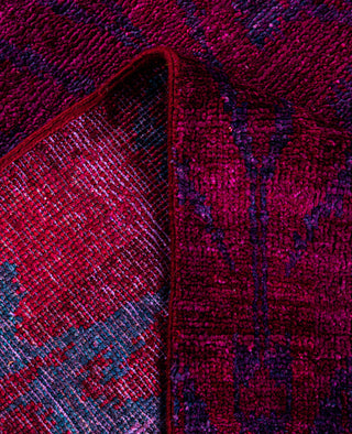 Overdyed Hand-Knotted Wool Modern-Contemporary Purple Area Rug 4' 0" x 6' 4"