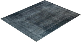 Modern Overdyed Hand Knotted Wool Gray Area Rug 9' 4" x 11' 5"