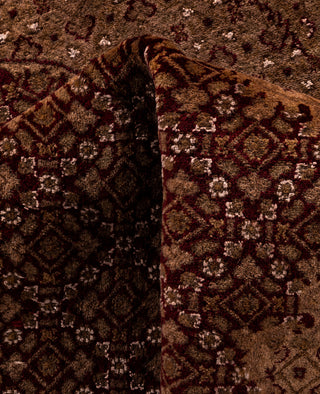 Overdyed Hand-Knotted Wool Modern-Contemporary Brown Area Rug 6' 1" x 9' 0"