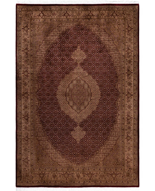Overdyed Hand-Knotted Wool Modern-Contemporary Brown Area Rug 6' 1" x 9' 0"