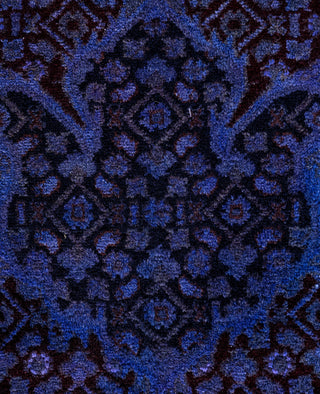 Contemporary Overdyed Wool Hand Knotted Purple Area Rug 9' 1" x 12' 1"