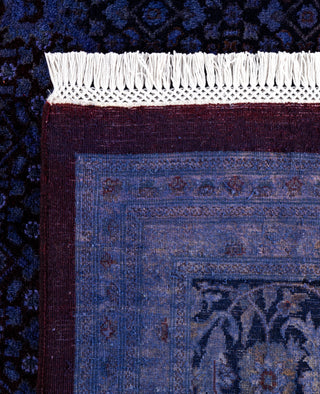 Contemporary Overdyed Wool Hand Knotted Purple Area Rug 9' 1" x 12' 1"