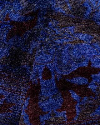 Contemporary Fine Vibrance Purple Wool Area Rug - 5' 0" x 5' 0"