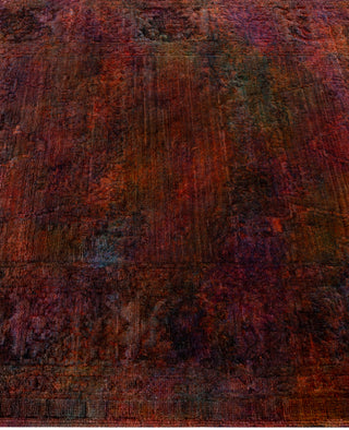 Contemporary Overdyed Wool Hand Knotted Orange Runner 3' 0" x 7' 10"