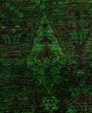 Overdyed One-of-a-Kind Wool Green Square Area Rug 12' 1" x 12' 2"