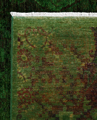 Overdyed One-of-a-Kind Wool Green Square Area Rug 12' 1" x 12' 2"