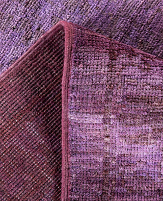 Contemporary Overdyed Wool Hand Knotted Purple Area Rug 8' 2" x 9' 10"
