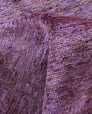 Contemporary Overdyed Wool Hand Knotted Purple Area Rug 8' 2" x 9' 10"