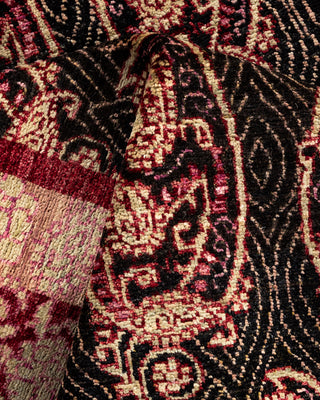 Modern - Contemporary Hand Knotted Black Area Rug 4' 7" x 6' 2"