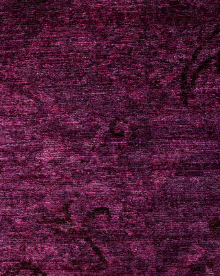 Contemporary Hand-Knotted Overdyed Pink Area Rug 8' 1" x 10' 3"