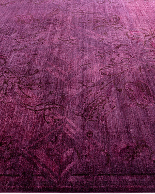 Contemporary Hand-Knotted Overdyed Pink Area Rug 8' 1" x 10' 3"