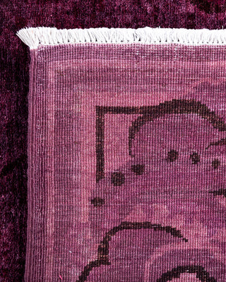 Contemporary Hand-Knotted Overdyed Pink Area Rug 8' 1" x 10' 3"