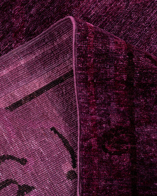 Contemporary Hand-Knotted Overdyed Pink Area Rug 8' 1" x 10' 3"