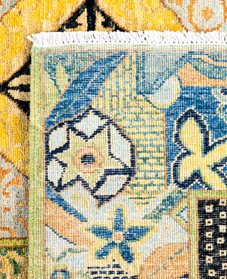 Eclectic, One-of-a-Kind Hand-Knotted Area Rug  - Green, 5' 7" x 8' 0"