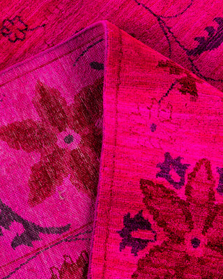 Overdyed Hand-Knotted Pink Area Rug 9' 1" x 12' 4"