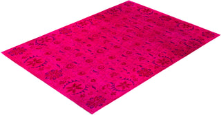 Overdyed Hand-Knotted Pink Area Rug 9' 1" x 12' 4"