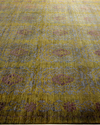 Contemporary Hand-Knotted Overdyed Gray Area Rug 7' 10" x 10' 6"