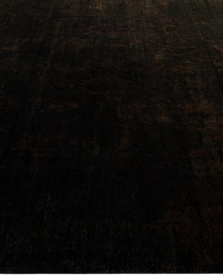 Contemporary Overdyed Wool Hand Knotted Black Area Rug 8' 1" x 10' 1"