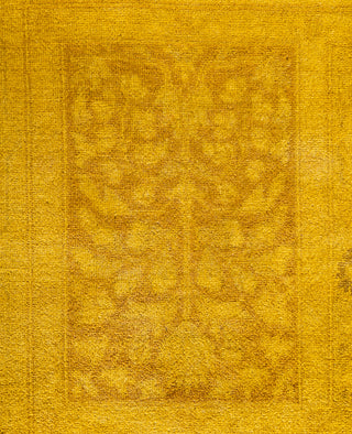 Overdyed One-of-a-Kind Wool Yellow Area Rug 8' 2" x 10' 4"