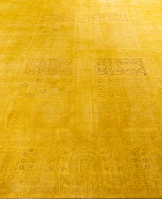 Overdyed One-of-a-Kind Wool Yellow Area Rug 8' 2" x 10' 4"