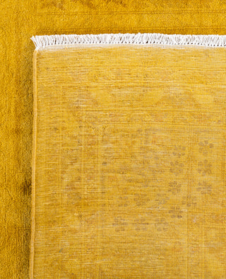 Overdyed One-of-a-Kind Wool Yellow Area Rug 8' 2" x 10' 4"