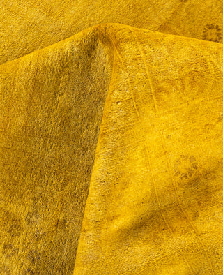 Overdyed One-of-a-Kind Wool Yellow Area Rug 8' 2" x 10' 4"