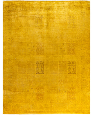 Overdyed One-of-a-Kind Wool Yellow Area Rug 8' 2" x 10' 4"