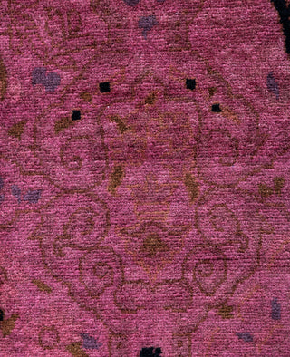 Overdyed Hand-Knotted Wool Modern-Contemporary Purple Runner 2' 7" x 8' 3"