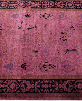 Overdyed Hand-Knotted Wool Modern-Contemporary Purple Runner 2' 7" x 8' 3"