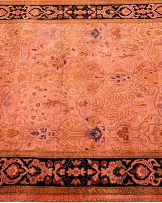 Modern Overdyed Hand Knotted Wool Pink Runner 2' 8" x 14' 1"