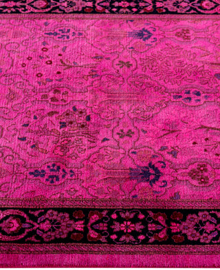 Overdyed Hand-Knotted Wool Modern-Contemporary Pink Runner 2' 6" x 7' 5"