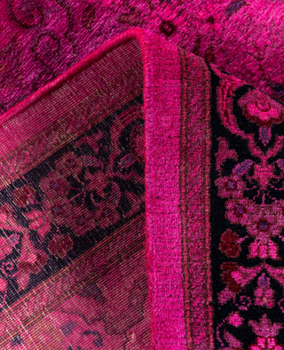 Overdyed Hand-Knotted Wool Modern-Contemporary Pink Runner 2' 6" x 7' 5"