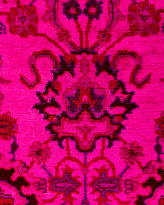 Contemporary Hand-Knotted Overdyed Pink Area Rug 2' 8" x 4' 3"