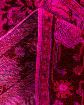 Contemporary Hand-Knotted Overdyed Pink Area Rug 2' 8" x 4' 3"