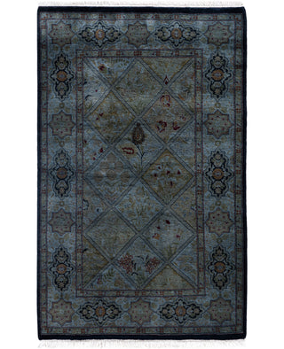 Overdyed One-of-a-Kind Wool Gray Area Rug 2' 8" x 4' 3"
