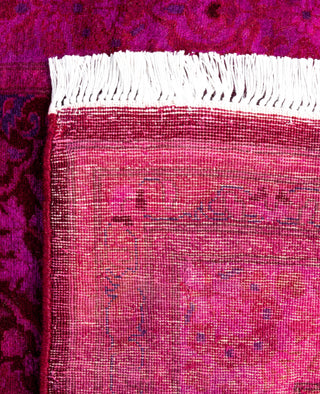 Contemporary Overdyed Wool Hand Knotted Pink Runner 2' 7" x 13' 10"