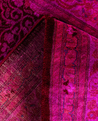 Contemporary Overdyed Wool Hand Knotted Pink Runner 2' 7" x 13' 10"