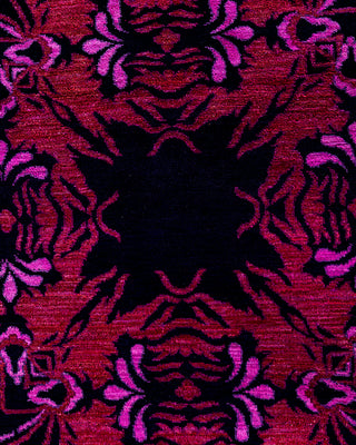 Contemporary Hand-Knotted Overdyed Black Area Rug 9' 10" x 13' 6"