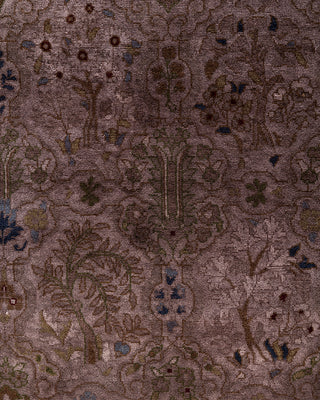 Contemporary Hand-Knotted Overdyed Beige Runner 2' 8" x 8' 5"