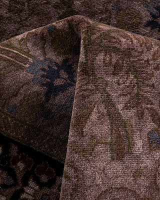 Contemporary Hand-Knotted Overdyed Beige Runner 2' 8" x 8' 5"