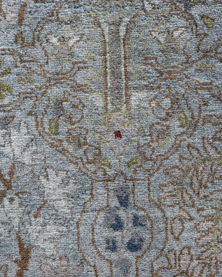 Contemporary Hand-Knotted Overdyed Gray Runner 2' 7" x 7' 8"