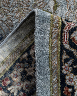 Contemporary Hand-Knotted Overdyed Gray Runner 2' 7" x 7' 8"
