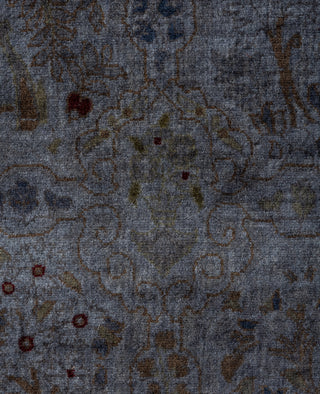Contemporary Overdyed Wool Hand Knotted Gray Runner 2' 7" x 11' 6"