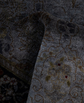 Contemporary Overdyed Wool Hand Knotted Gray Runner 2' 7" x 11' 6"