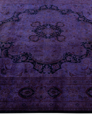 Overdyed One-of-a-Kind Wool Purple Area Rug 6' 0" x 9' 6"