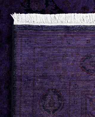 Overdyed One-of-a-Kind Wool Purple Area Rug 6' 0" x 9' 6"