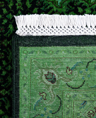 Fine Vibrance, One-of-a-Kind Hand-Knotted Area Rug  - Green, 2' 5" x 8' 3"