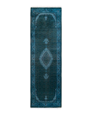 Contemporary Fine Vibrance Blue Wool Area Rug 2' 6" x 8' 6"