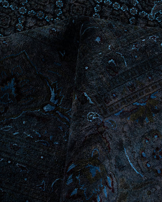 Overdyed Hand-Knotted Black Area Rug 11' 10" x 18' 5"